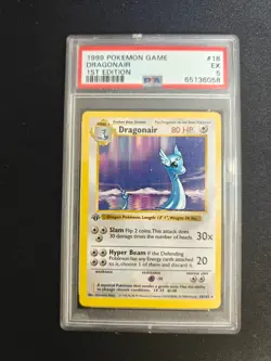 Pokemon TCG Base Set Shadowless Dragonair 1st Edition Rare PSA 5 18/102 - Image 1
