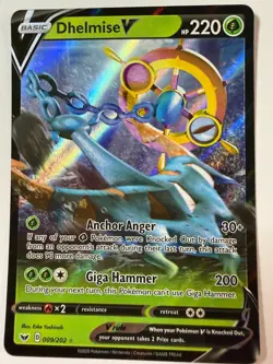 Dhelmise V Ultra Rare SWSH01: Sword & Shield Base Set 009/202 NM Pokemon - Image 1