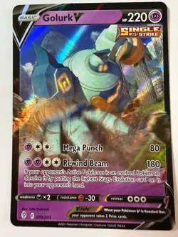 Golurk V 70/203 Evolving Skies Holo Rare Pokemon Card Pokemon TCG 070 - Image 1