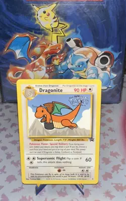 Pokemon 1999 WB First Movie Dragonite #5 WOTC Black Star Promo EX/NM - Image 1