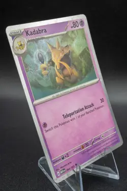 Pokemon TCG Scarlet & Violet 151 Kadabra #64 Cosmos Holo 064/165 Near Mint NM ++ - Image 2