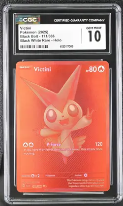 2025 POKEMON BLACK BOLT #171 VICTINI CGC 10 - Image 1