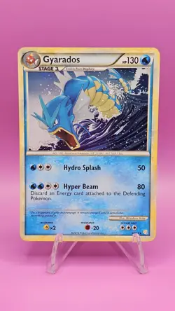 Pokemon TCG Gyarados Heartgold Soulsilver 4/123 Holo Rare LP - Image 1