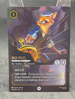 Nick Wilde -Persistent Investigator 239/204 Whispers in the Well- Disney Lorcana - Image 1