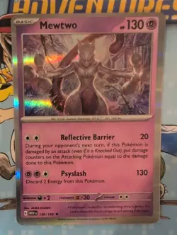 Mewtwo 150/165 Scarlet Violet 151 Holo Pokemon Card - Image 1