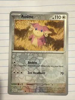 Pokemon TCG Audino S&V Journey Together 124/159 Reverse Holo Common Card NM - Image 1