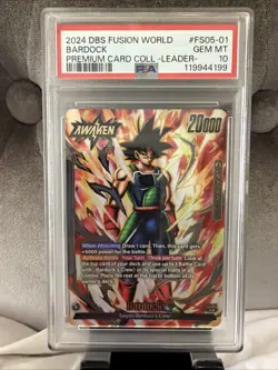Dragon Ball Fusion World Premium Card Coll - Leader - FS05-01 Gold Bardock PSA10 - Image 1