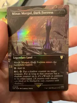 MTG Minas Morgul, Dark Fortress *BORDERLESS FOIL* The Lord of the Rings 514 NM - Image 1