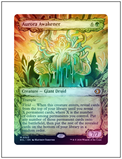 1x Aurora Awakener, Showcase Art Foil, Lorwyn Eclipsed, Magic MTG NM - Image 1
