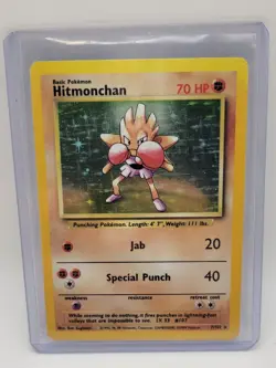 Pokemon TCG Hitmonchan Base Set 7/102 Holo Unlimited Holo Rare - Image 1