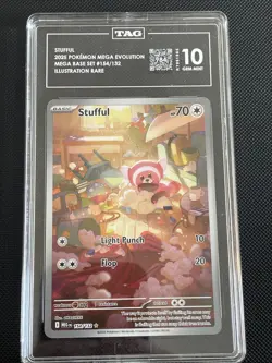 Stufful IR 154/132 TAG 10 Gem Mint 2025 Pokemon Mega Evolution Full Art TCG - Image 1
