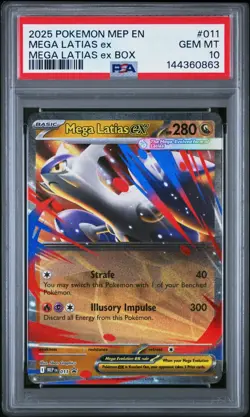 2025 POKEMON MEP EN-ME BLACK STAR PROMO MEGA LATIAS EX BOX MEGA LATIAS EX PSA 10 - Image 1