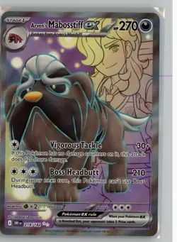 ARVEN'S MABOSSTIFF EX 218/182 ULTRA RARE DESTINED RIVALS POKEMON NM - Image 1