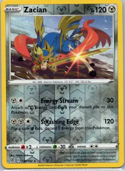 Pokemon TCG Zacian 139/192 Rebel Clash Reverse NM - Image 1