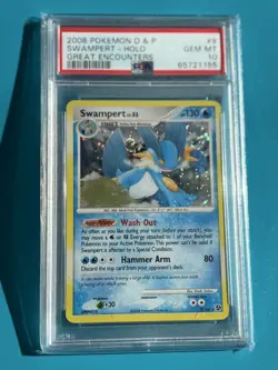 HUGE SWIRL - Pokemon TCG 2008 Great Encounters Swampert Holo Psa 10 [LOW POP] - Image 1