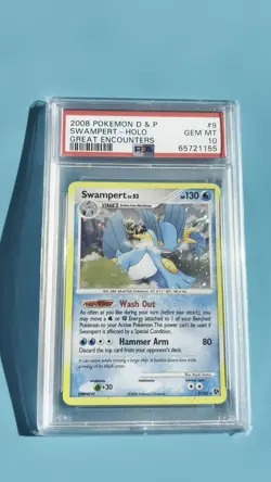 HUGE SWIRL - Pokemon TCG 2008 Great Encounters Swampert Holo Psa 10 [LOW POP] - Image 2
