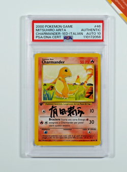 Pokemon PSA Charmander #46 Set Base 1° Ed. Auto 10 Mitsuhiro Arita 2000 Italiano - Image 1