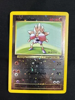 Hitmonchan Best of Game Winner #2 Reverse Holo Vintage Pokemon TCG - Image 1