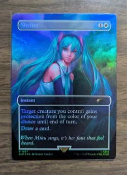 MTG Shelter Rainbow Foil from Hatsune Miku Secret Lair Drop NM - Image 1