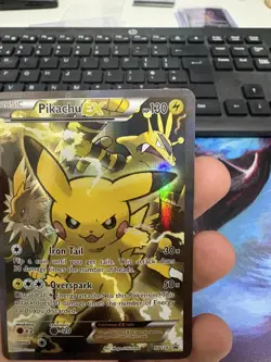 Pokemon TCG Pikachu EX XY124 Black Star Promo Card 2016 NM - Image 2