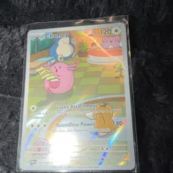 Pokemon Chansey 187/167 Illustration Rare Full Art Holo Sv06 Twilight Masquerade - Image 1