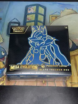Mega Evolution Lucario ETB Pokemon Center Exclusive Elite Trainer Box SEALED - Image 1