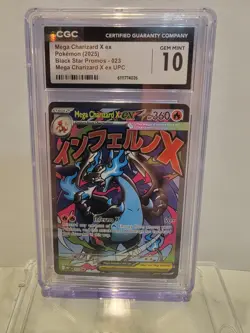 Pokemon Mega Charizard X EX 023 Me: Mega Evolution Promo Holo CGC 10 - Image 1