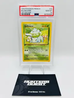 PSA 10 Carte Pokemon Bulbizarre 44/102 Set de base Edition 1 GEM MINT - Image 1