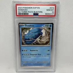 **PSA GEM MT 10** 2023 POKEMON SVP EN SV PROMO #012 DONDOZO COSMO HOLO - Image 1