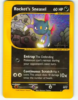 Rocket's Sneasel - Winner - Stamped - #5 Best of Game - Pokemon TCG - 2002 - Image 1