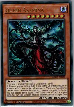 Queen Azamina SUDA-EN009 Supreme Darkness - Yu Gi Oh Card - NM - Image 1