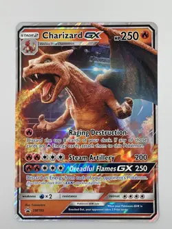 Pokemon JUMBO/OVERSIZE Holo Black Star Promo card Charizard GX SM195 NM - Image 2