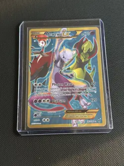 Pokemon Mewtwo-EX TCG Breakthrough Holo Card 163/162 LP - Image 1
