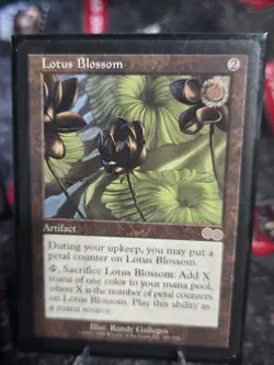 X 3 MTG Magic the Gathering Lotus Blossom (300/356) Urza's Saga LP - Image 2