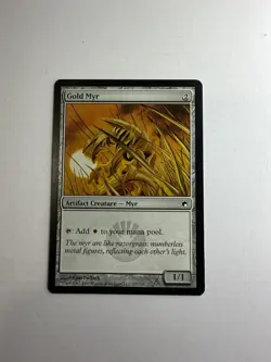 Gold Myr LP Scars of Mirrodin Magic The Gathering Mtg Lightly Played Artifact - Image 1