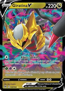 Pokemon TCG Giratina V 130/196 Lost Origin Extended Art Ultra Rare Holo - Image 1