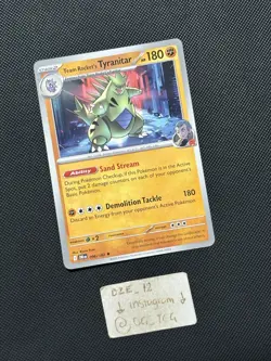 Pokemon Destined Rivals - Team Rocket’s Tyranitar - 096/182 - NON HOLO - M/NM - Image 3