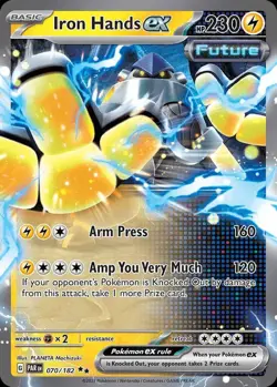 Pokemon TCG - Paradox Rift - Iron Hands ex - 070/182 - Image 1