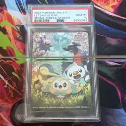 Pokemon PSA 10 Let's Have Fun Spring Pokeka Sticker Promo S-P 2022 Japanese - Image 1