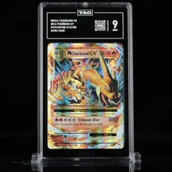 2016 Pokemon TAG 9 Mega M Charizard EX Holo XY Evolutions 13/108 Psa 9 Cross - Image 1