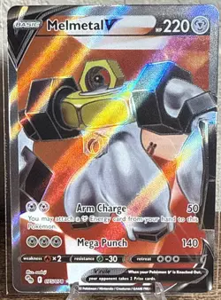 Pokemon Melmetal V (Full Art) Ultra Rare Pokemon GO 075/078 NM - Image 1