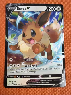 Eevee V 108/159 Crown Zenith Holo - Pokemon TCG - Image 1