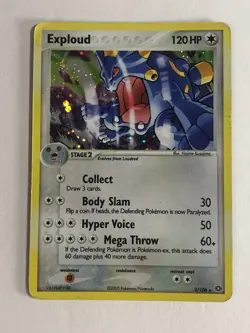 Pokemon TCG Emerald Holographic Exploud 3/106 Moderately Played - Image 1