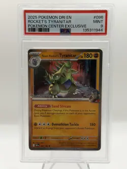 Team Rocket's Tyranitar (Pokemon Center Exclusive) 096 PSA 9 - Image 1