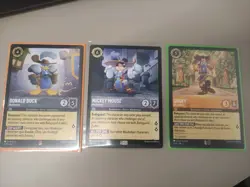 Disney Lorcana Musketeer Event Promos 3 Card Set Goofy Mickey And Signed Donald - Image 1