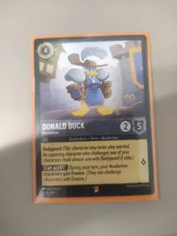 Disney Lorcana Musketeer Event Promos 3 Card Set Goofy Mickey And Signed Donald - Image 4