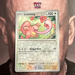 Pokemon 151 Lickitung 108/165 Reverse Holo Common Card - Image 1