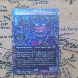 Krang & Shredder (Borderless) FOIL #0201 Teenage Mutant Ninja Turtles NM ENG MTG - Image 1