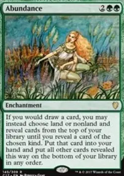 1x Abundance NM-Mint, English Commander 2017 MTG Magic - Image 1