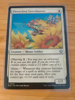 MTG Flowerfoot Swordmaster 0014 Bloomburrow M/NM Free UK P&P - Image 1